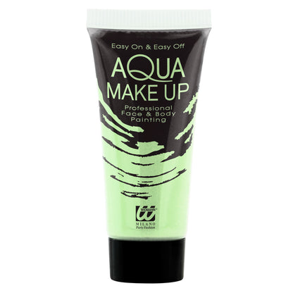 "GLOW IN THE DARK AQUA MAKE UP IN TUBE" 30 ml – Detailansicht