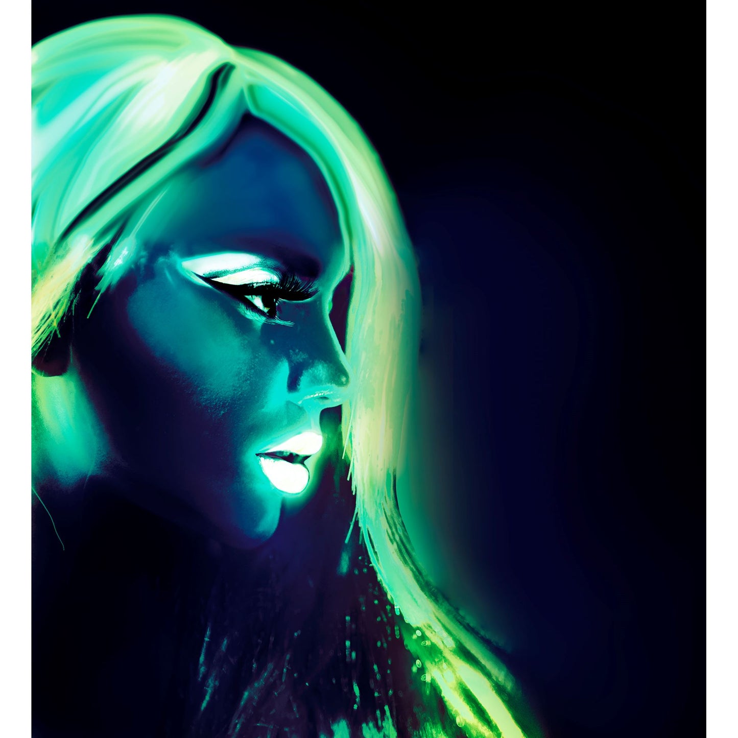 "GLOW IN THE DARK AQUA MAKE UP IN TUBE" 30 ml – Ansicht 3