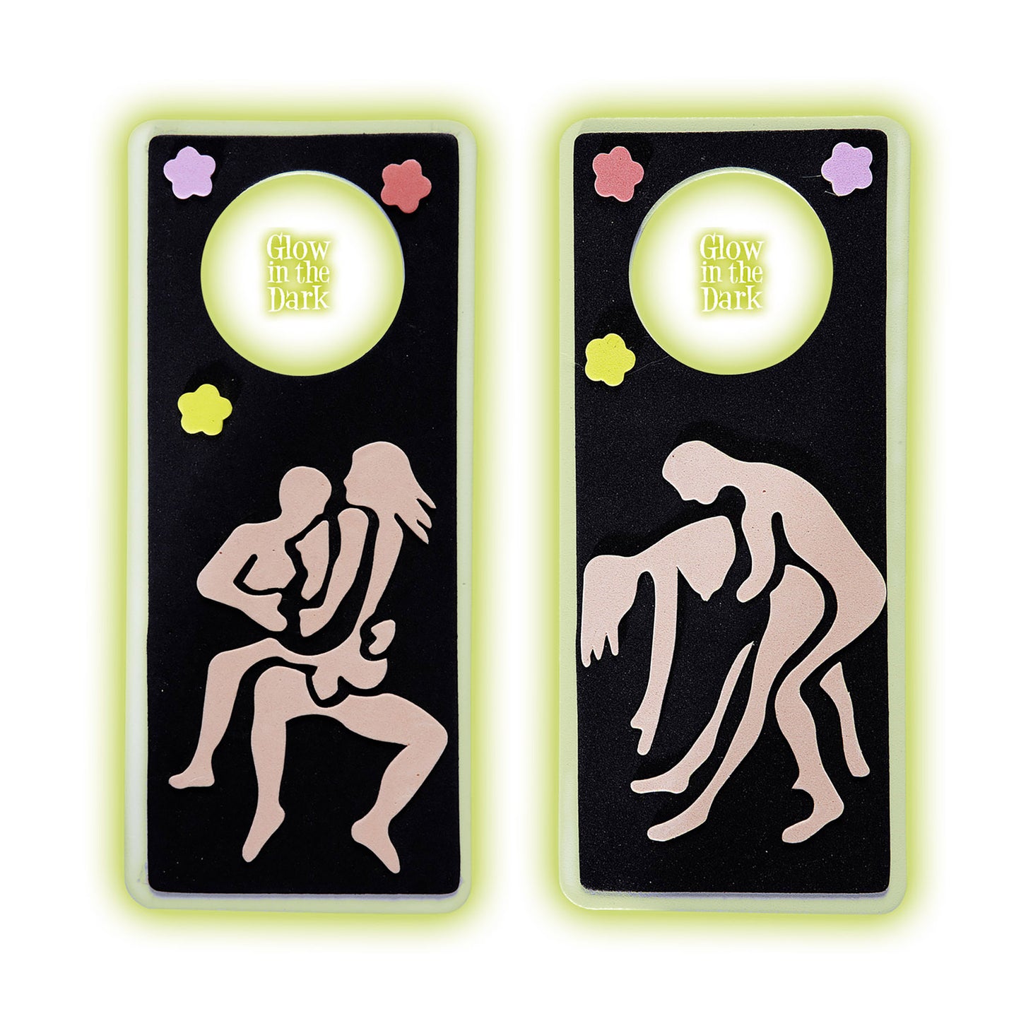 "GLOW IN THE DARK-TÜRSCHILD" sort. In 2 Modellen – Vorderansicht