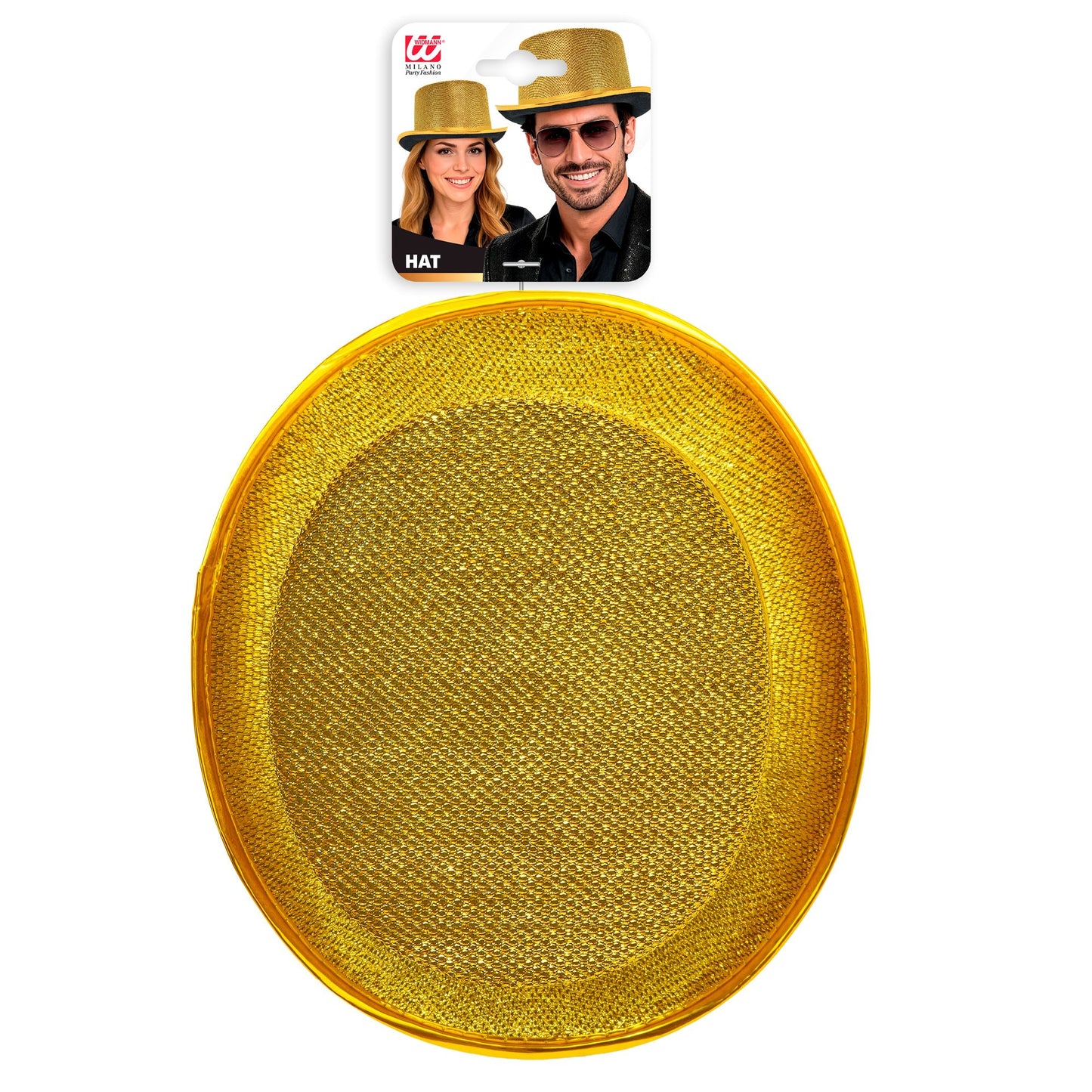 "GOLD LUREX ZYLINDERHUT" 10 cm – Detailansicht