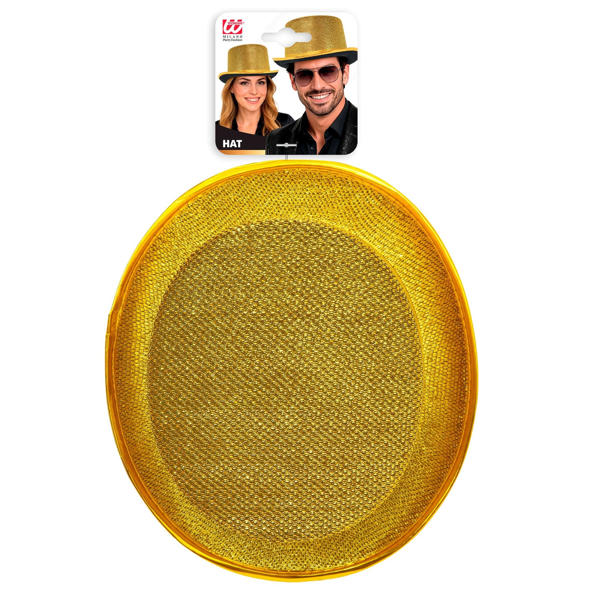 "GOLD LUREX ZYLINDERHUT" 10 cm – Detailansicht