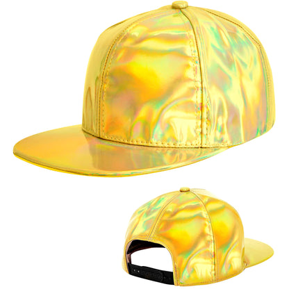 "GOLDENDE HOLOGRAFISCHE BASECAP" – Vorderansicht