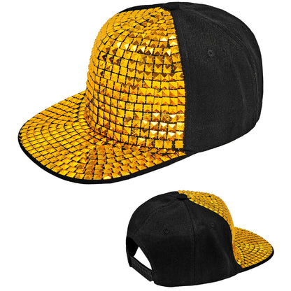 "GOLDENE BLING BLING HIP HOP BASECAP" – Vorderansicht