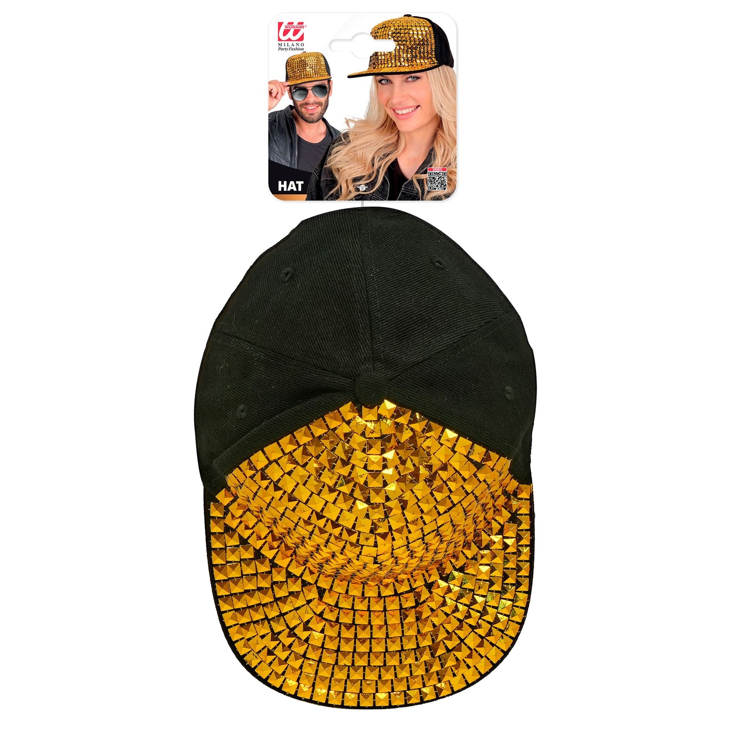 "GOLDENE BLING BLING HIP HOP BASECAP" – Detailansicht