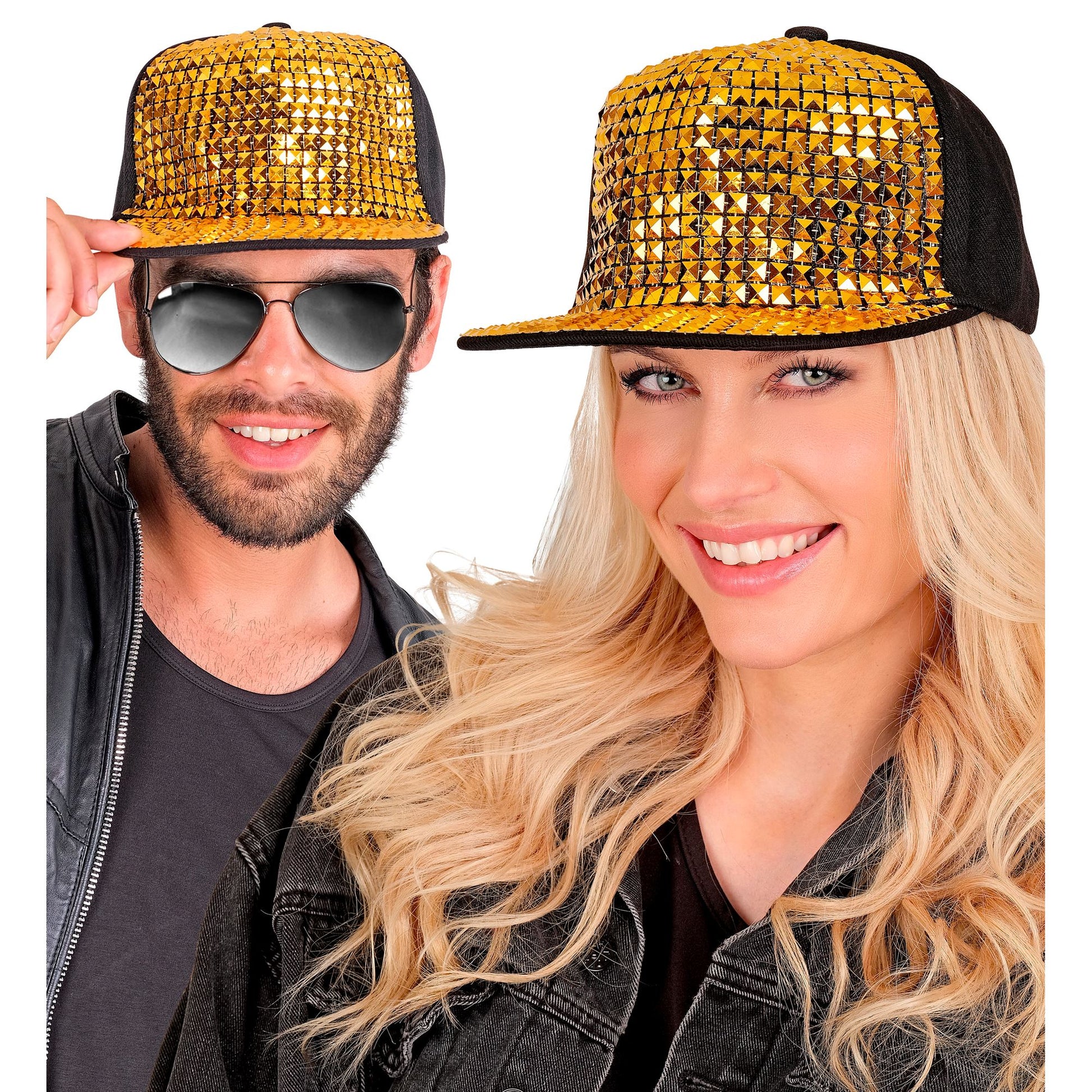 "GOLDENE BLING BLING HIP HOP BASECAP" – Ansicht 3