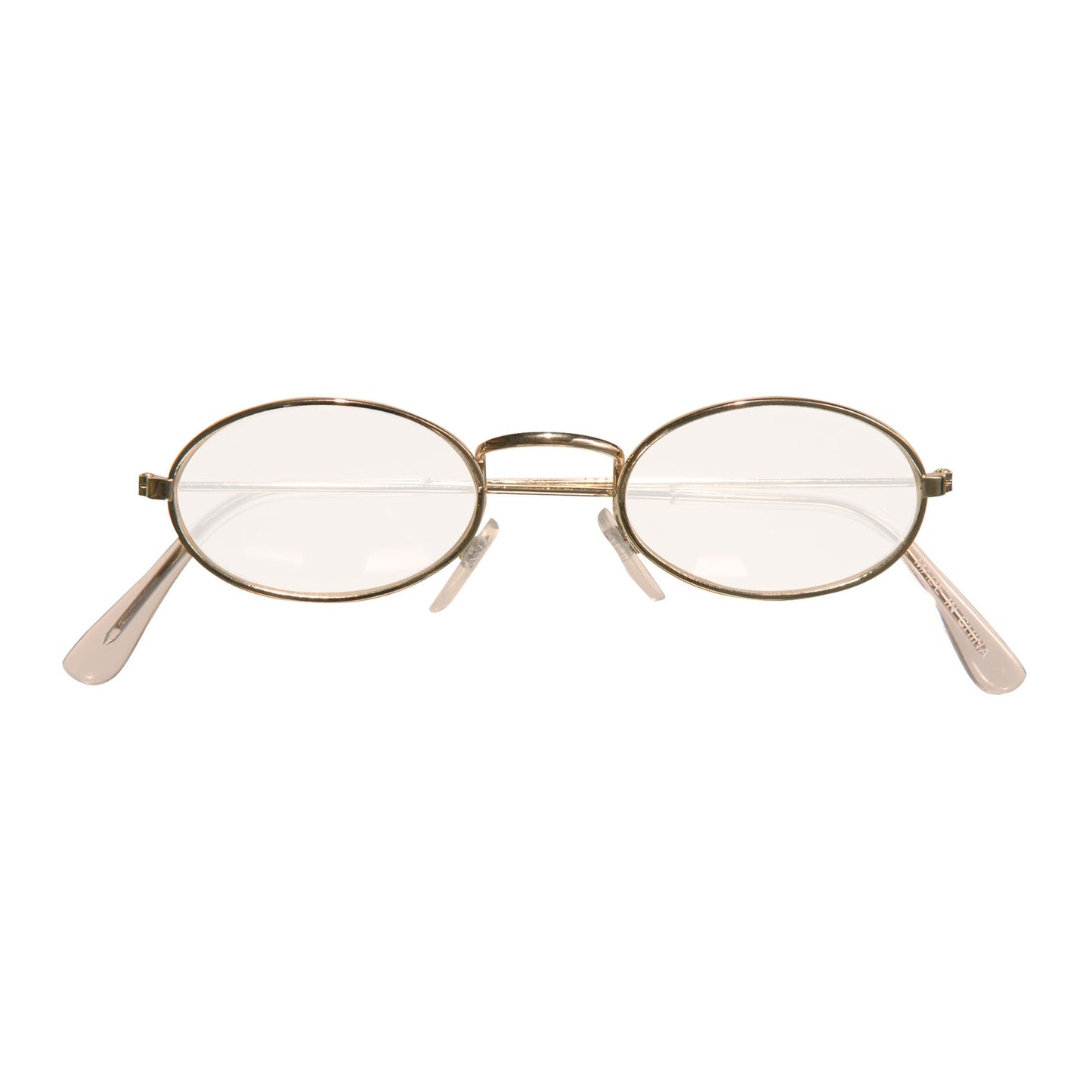 "GOLDENE BRILLE MIT GLÄSERN" ovale Form – Vorderansicht