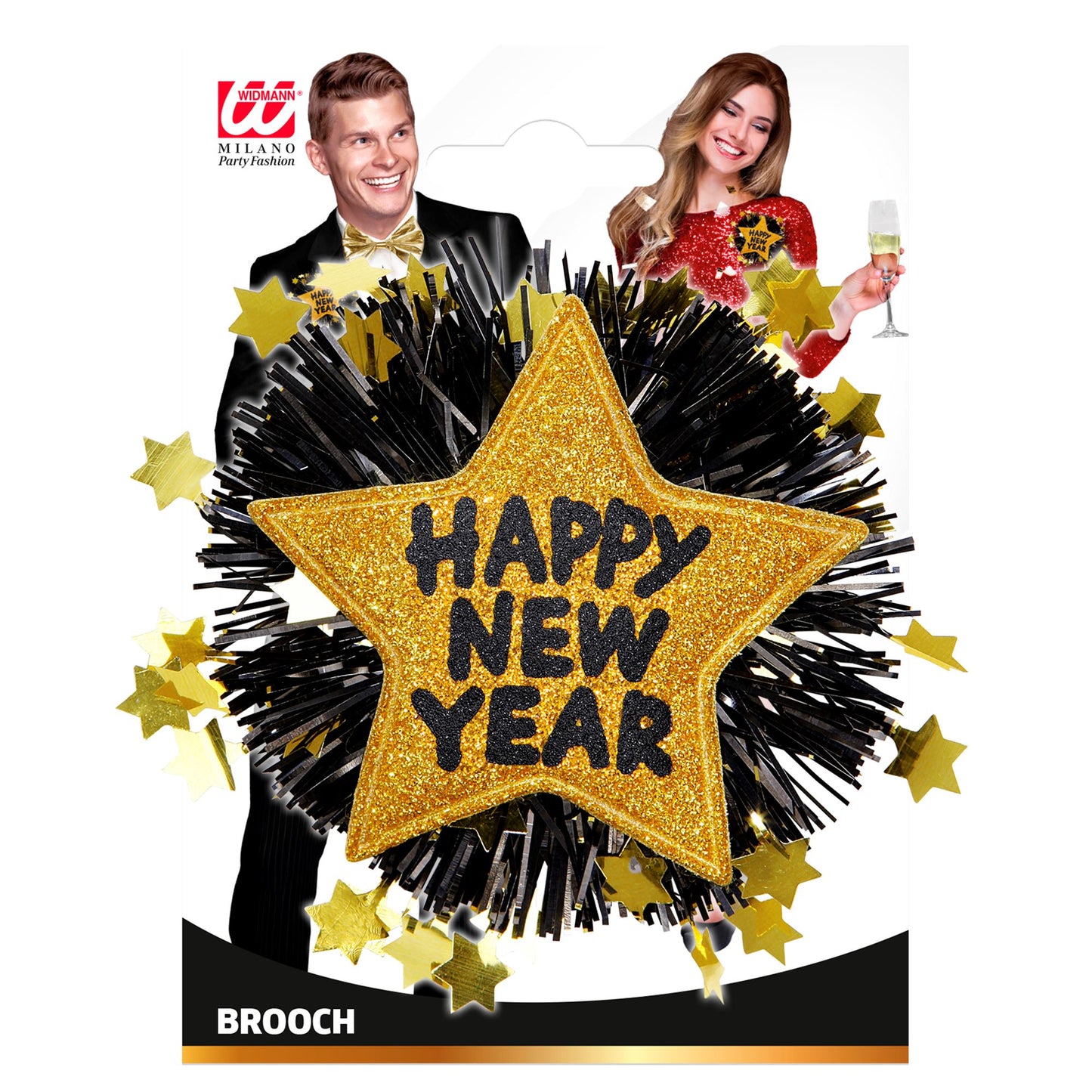 "GOLDENE BROSCHE HAPPY NEW YEAR" – Detailansicht