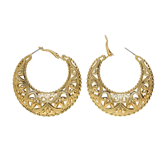 "GOLDENE GIPSY/RÖMER OHRRINGE" – Vorderansicht