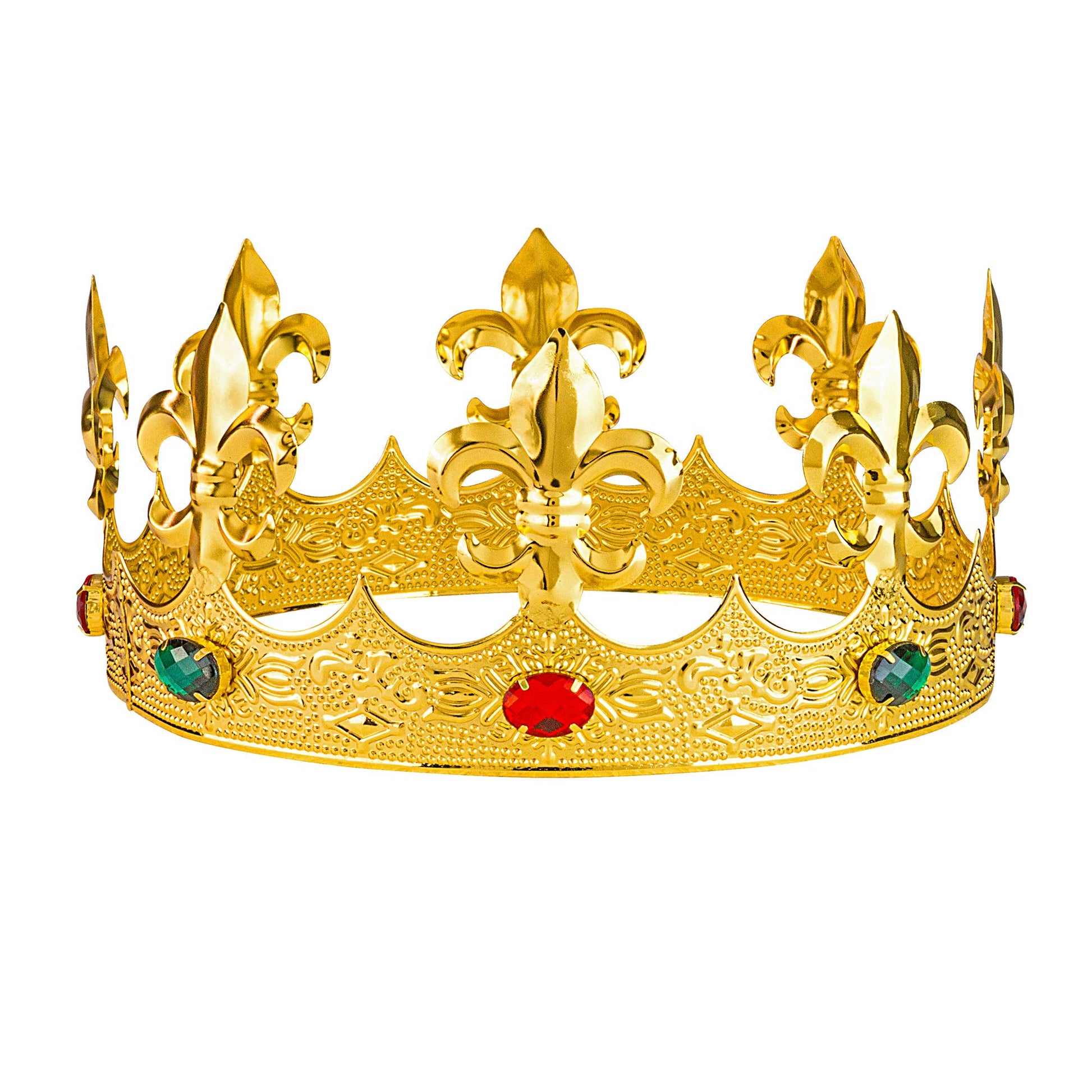 "GOLDENE METALLKRONE MIT EDELSTEINEN" – Vorderansicht