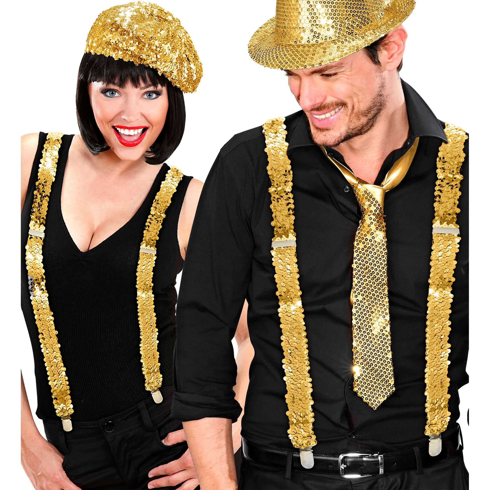 "GOLDENE PAILLETTENHOSENTRÄGER" – Ansicht 3
