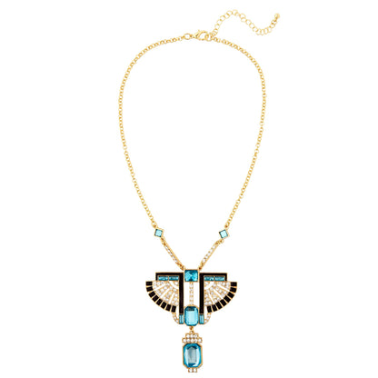 "GOLDENE PHARAOH-KETTE MIT STRASS & TOPAS-STEINEN" – Detailansicht