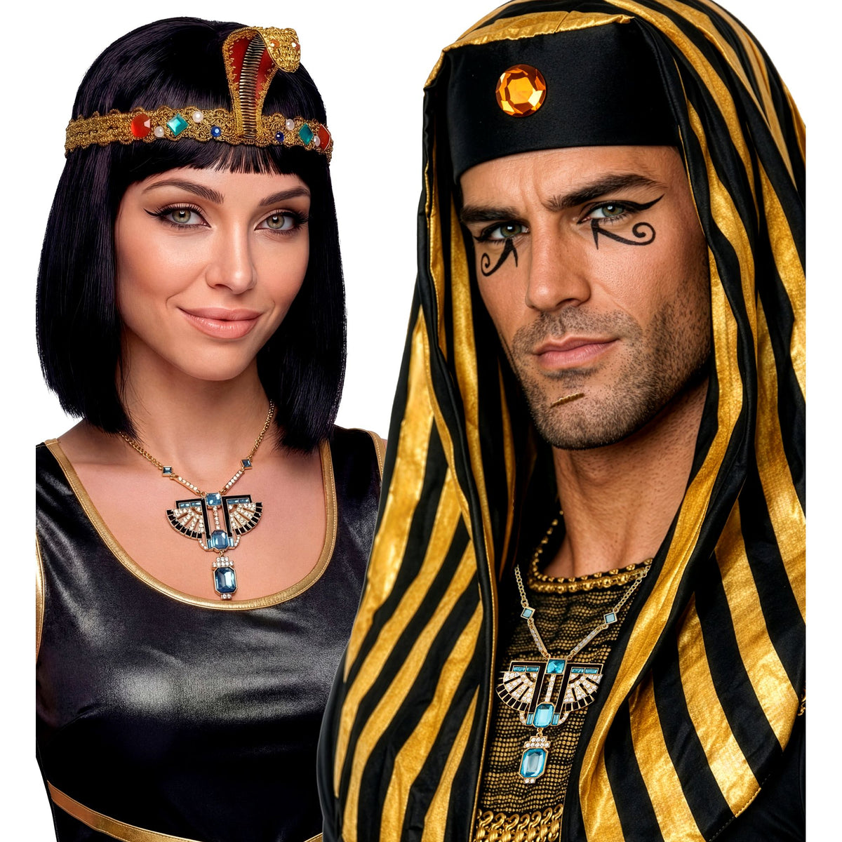"GOLDENE PHARAOH-KETTE MIT STRASS & TOPAS-STEINEN" – Ansicht 4