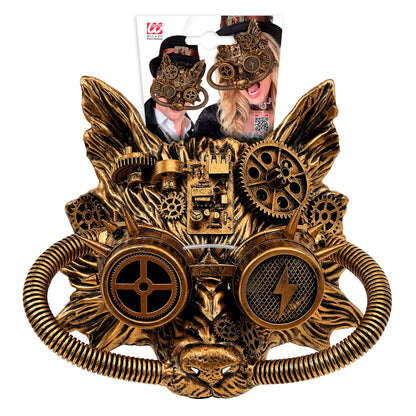 "GOLDENE STEAMPUNK WOLFSMASKE" – Detailansicht