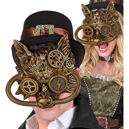 "GOLDENE STEAMPUNK WOLFSMASKE" – Ansicht 3
