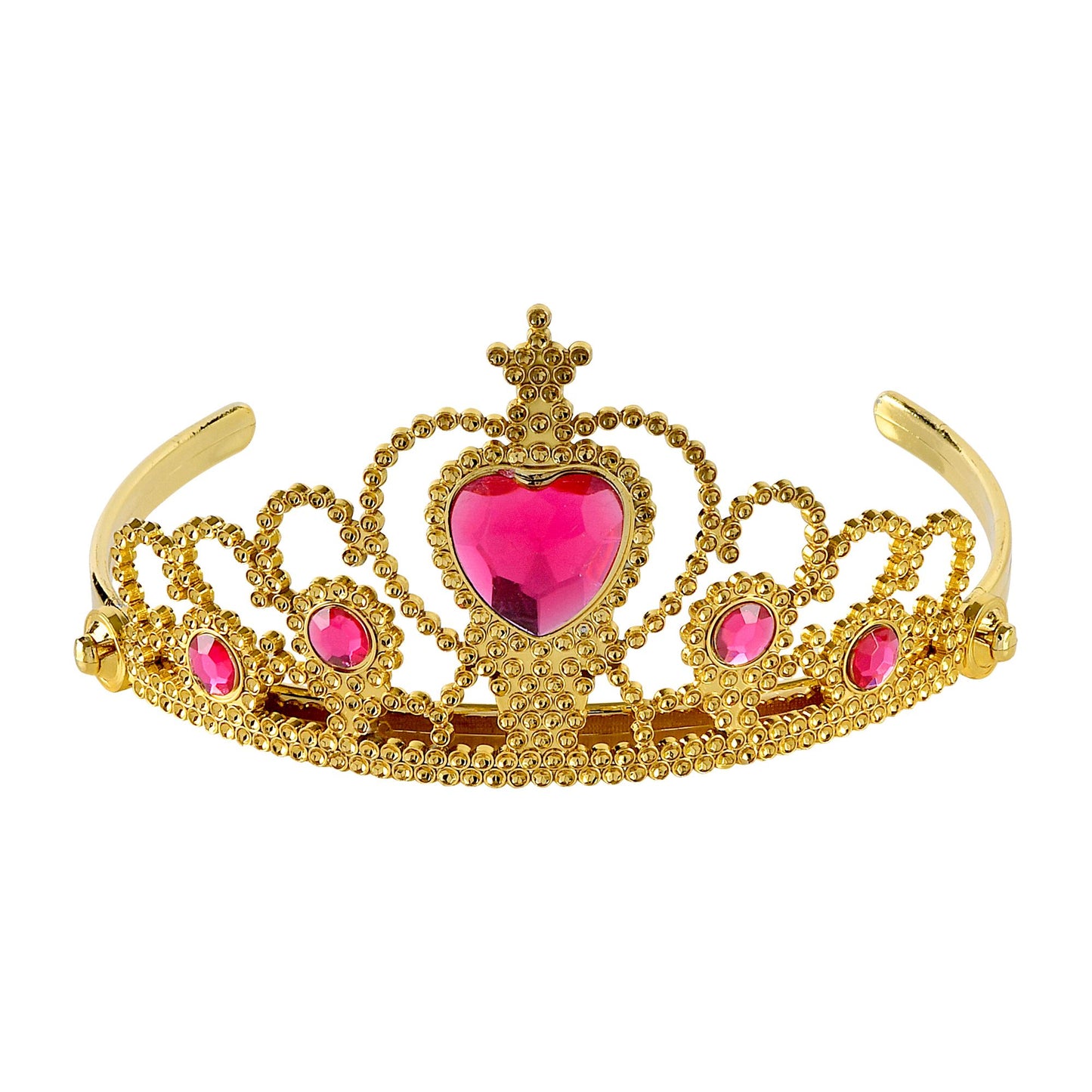 "GOLDENE TIARA MIT PINKEN EDELSTEINEN" – Vorderansicht