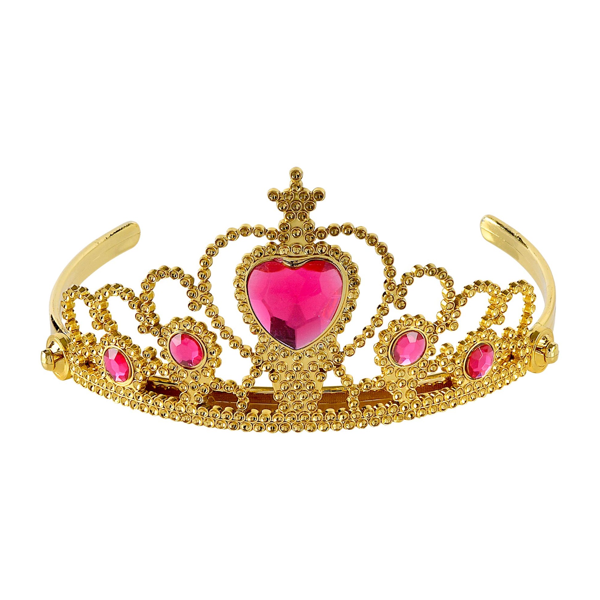 "GOLDENE TIARA MIT PINKEN EDELSTEINEN" – Vorderansicht