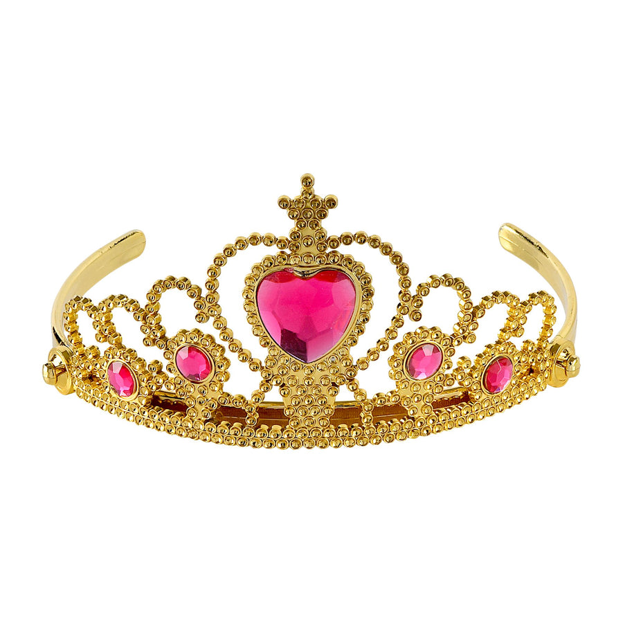 "GOLDENE TIARA MIT PINKEN EDELSTEINEN" – Vorderansicht