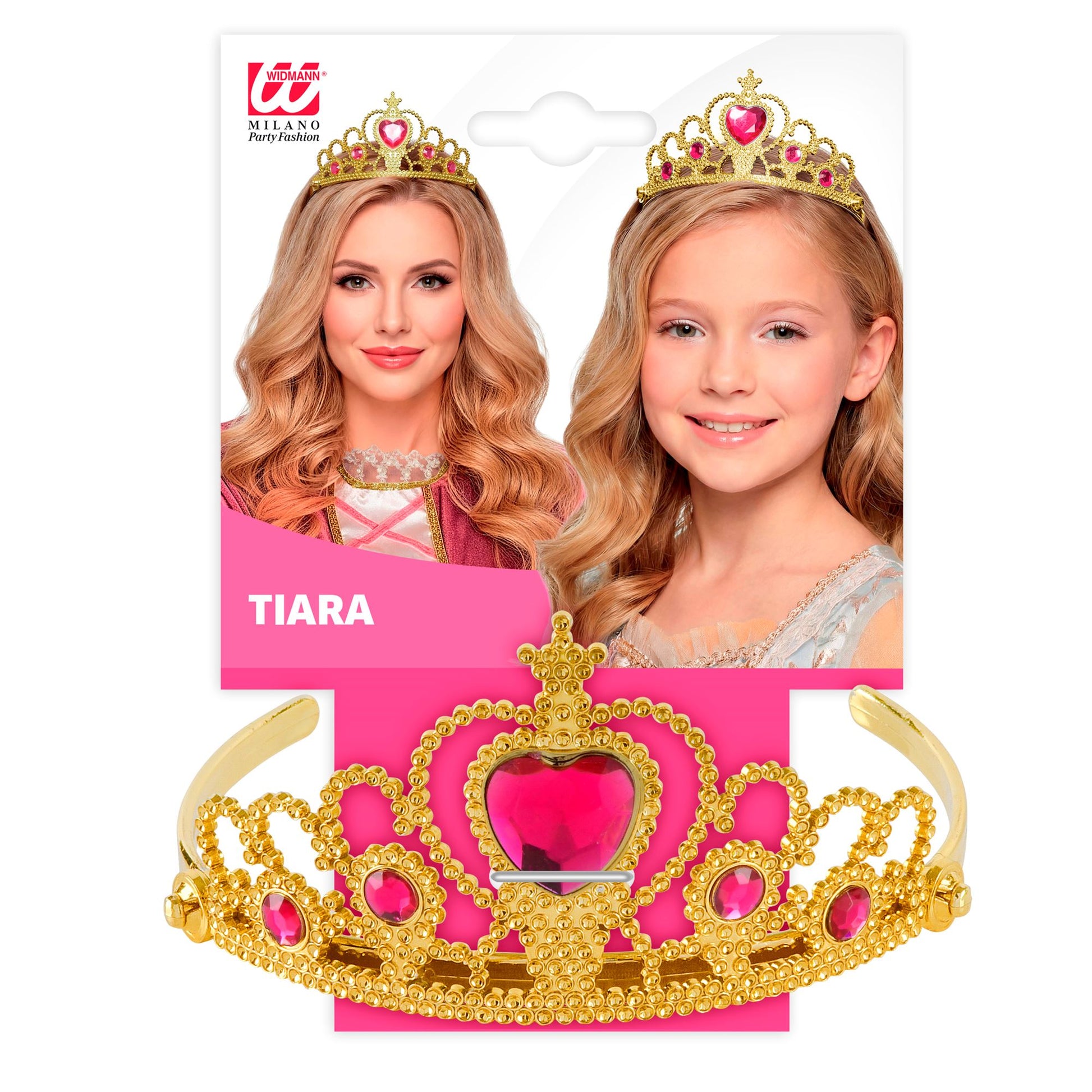 "GOLDENE TIARA MIT PINKEN EDELSTEINEN" – Detailansicht