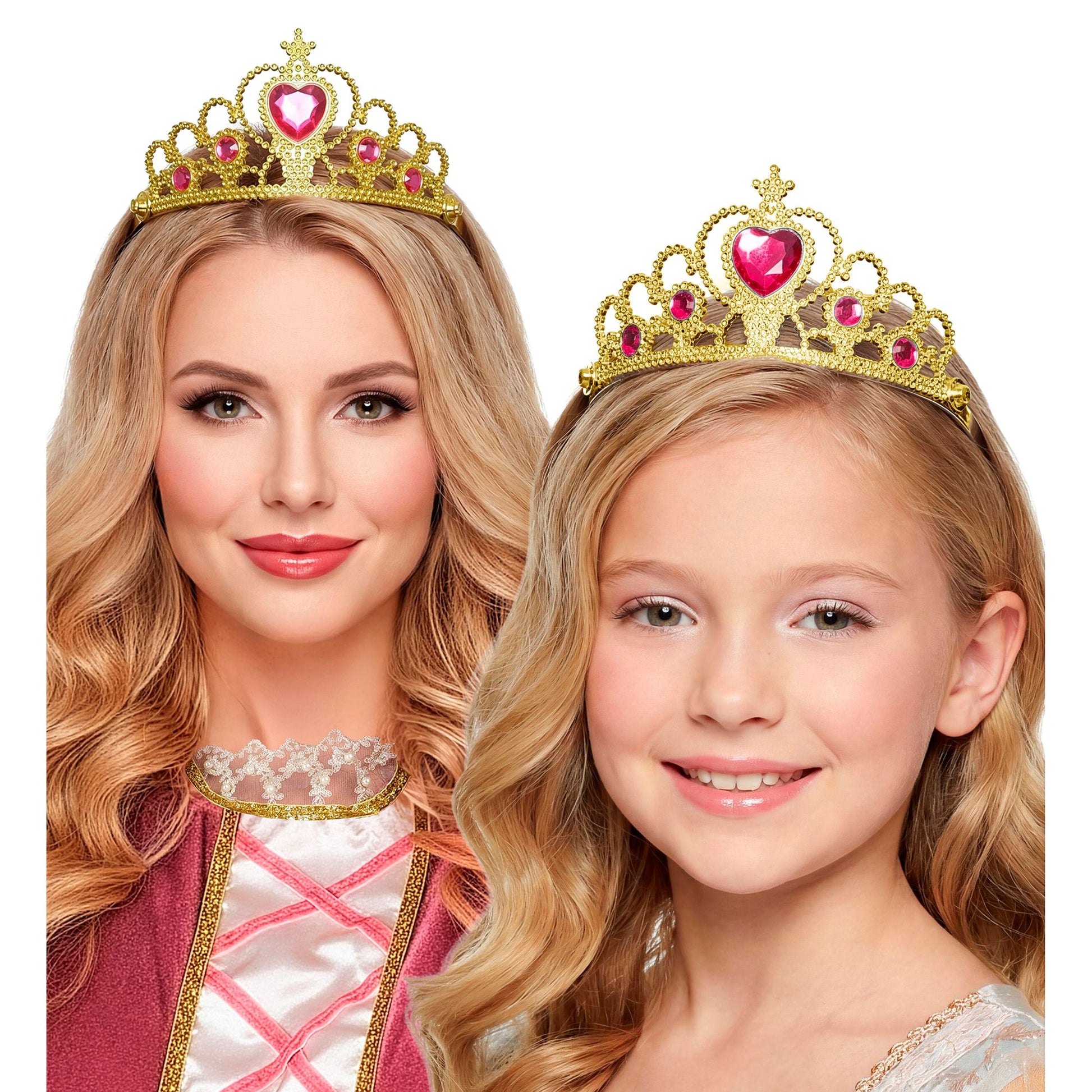 "GOLDENE TIARA MIT PINKEN EDELSTEINEN" – Ansicht 3