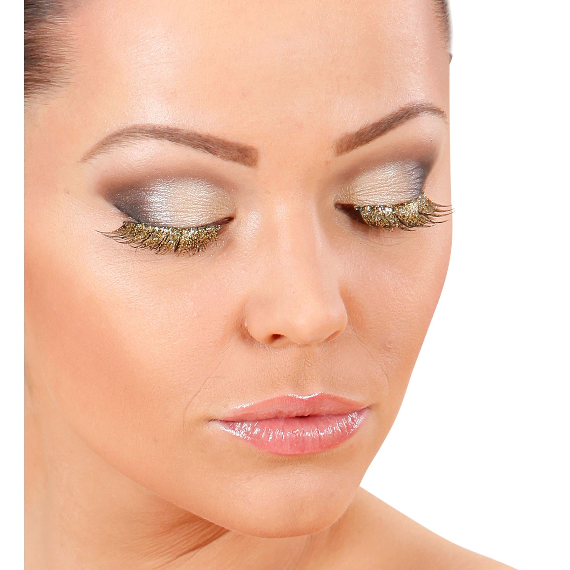 "GOLDENE WIMPERN" in Box mit Kleber in Glasflasche – Ansicht 3