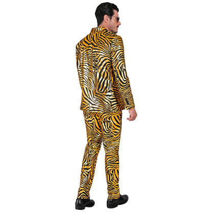 "GOLDENER ANIMAL PRINT PARTY FASHION ANZUG" (Jackett, Hose) – Ansicht 4