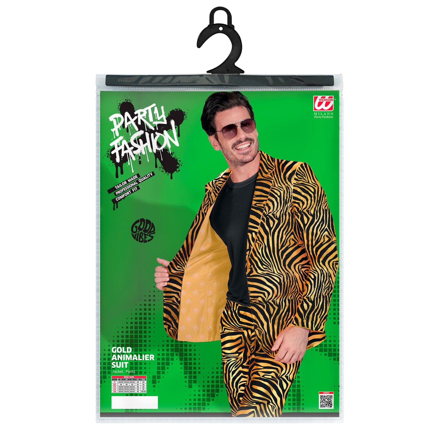 "GOLDENER ANIMAL PRINT PARTY FASHION ANZUG" (Jackett, Hose) – Ansicht 5