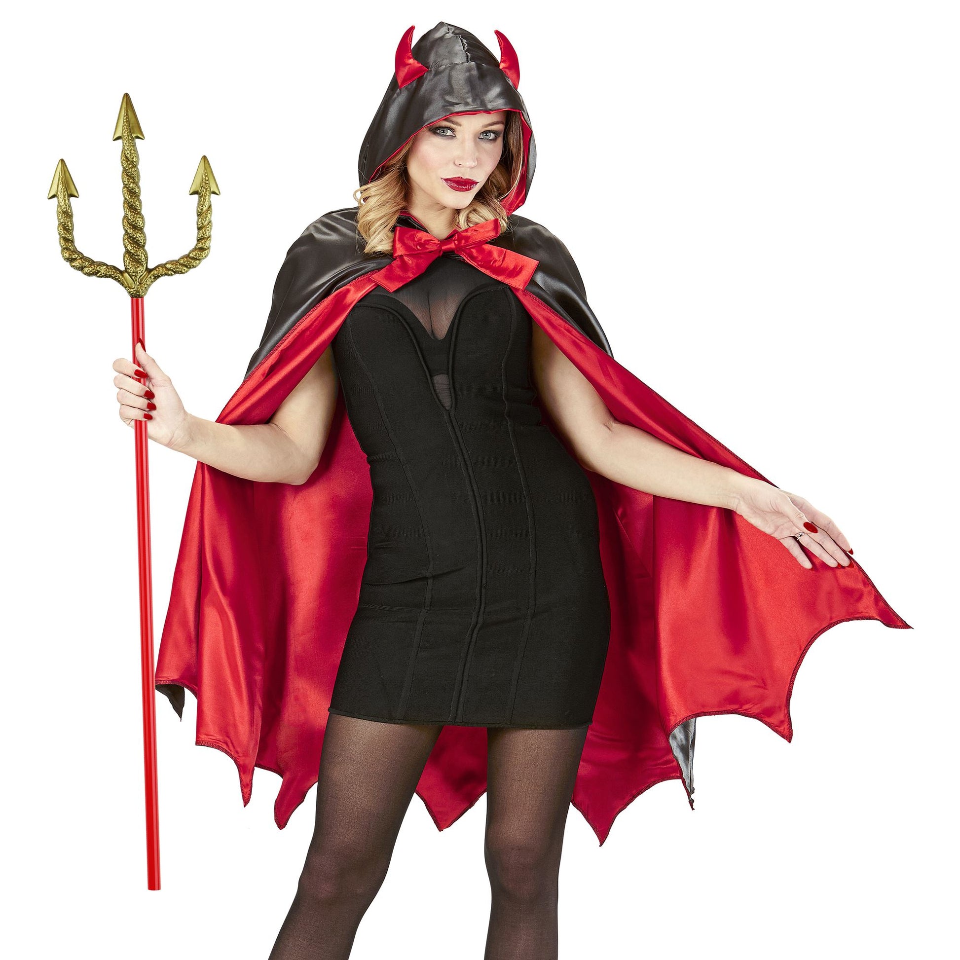 "GOLDENER DREIZACK - STIEL ROT" 120 CM – Ansicht 3