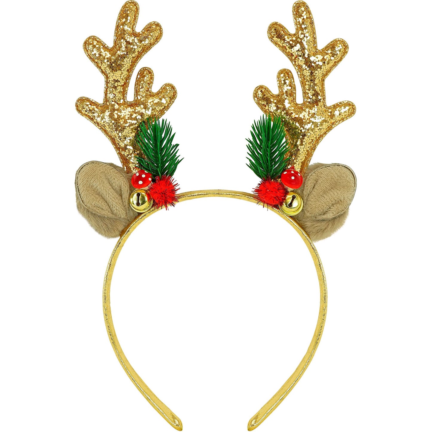 "GOLDENER GLITTER RENTIER HAARREIF" – Vorderansicht