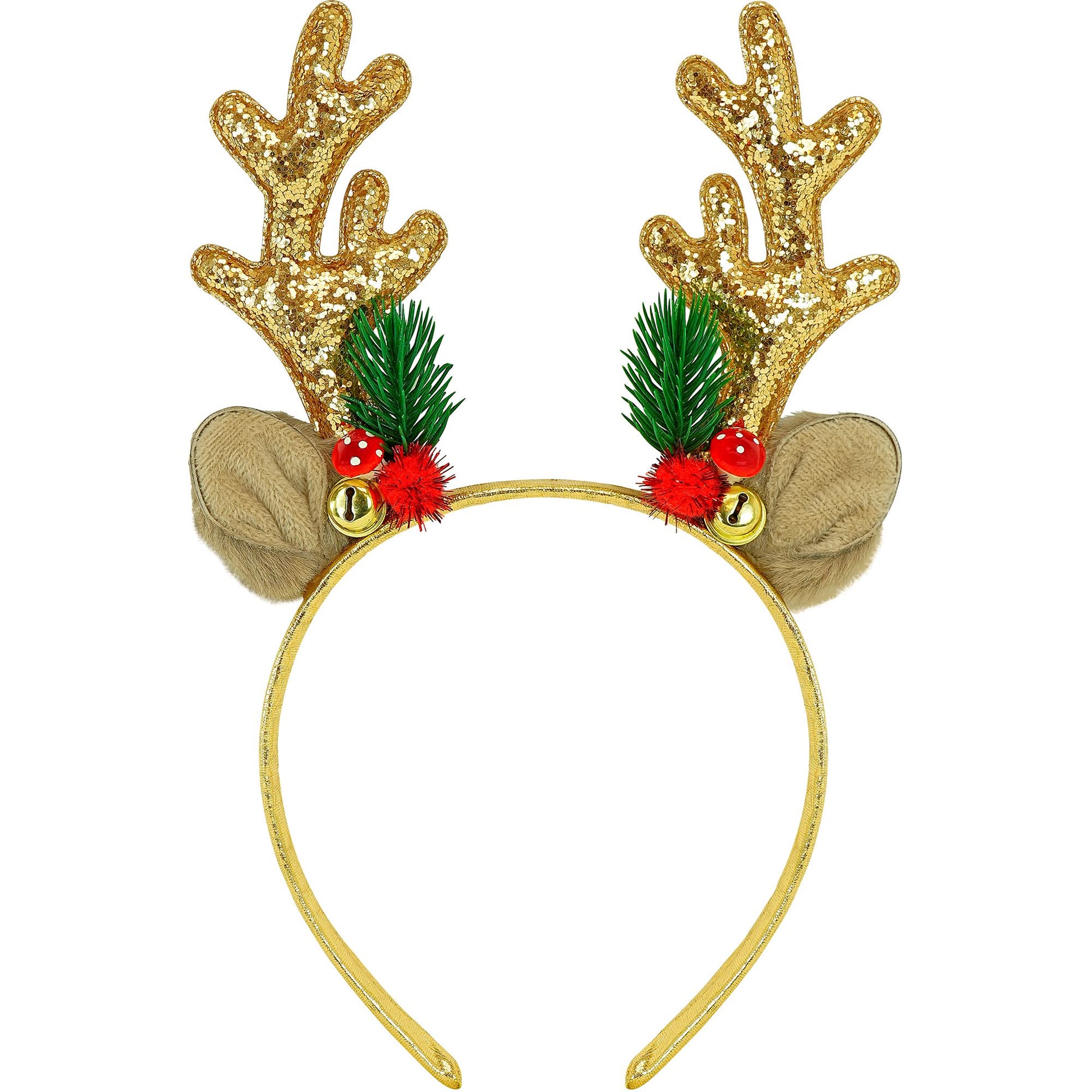 "GOLDENER GLITTER RENTIER HAARREIF" – Vorderansicht