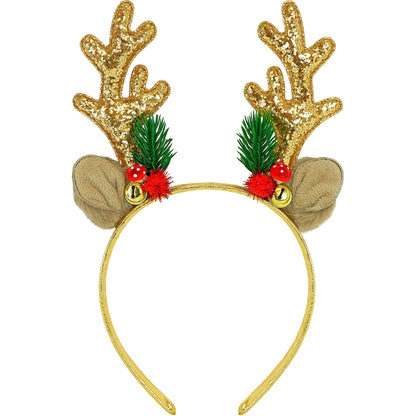 "GOLDENER GLITTER RENTIER HAARREIF" – Vorderansicht