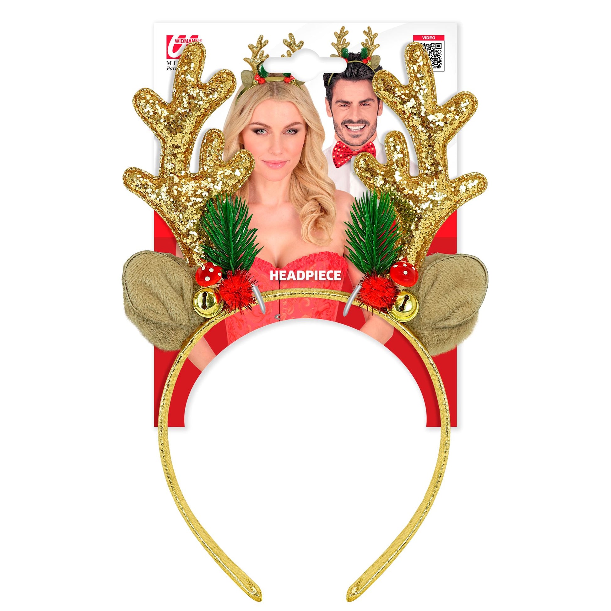 "GOLDENER GLITTER RENTIER HAARREIF" – Detailansicht