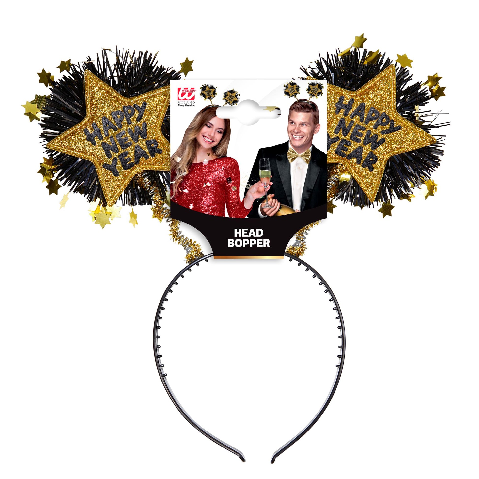 "GOLDENER HAARREIF HAPPY NEW YEAR" – Detailansicht