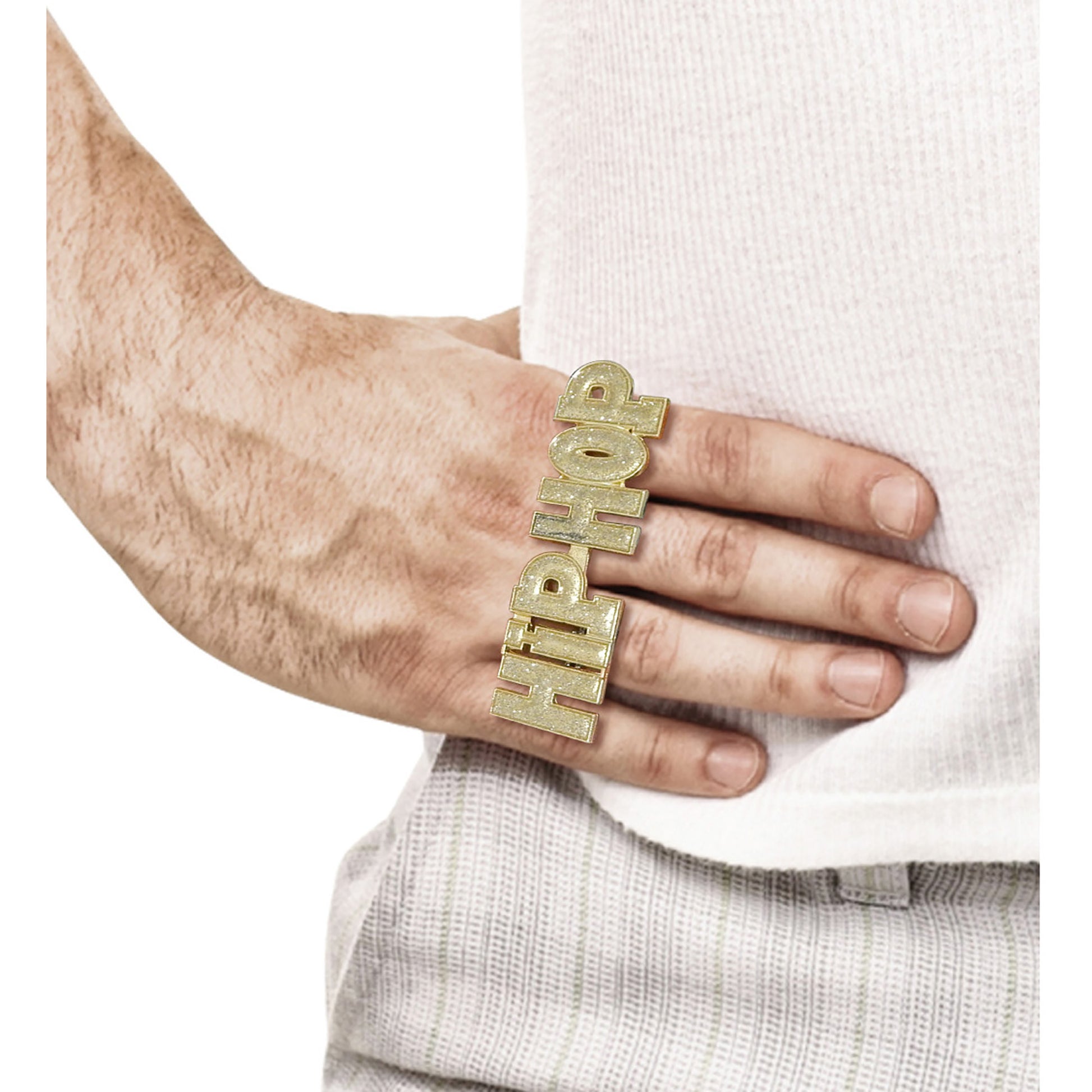 "GOLDENER HIP HOP RING" – Detailansicht