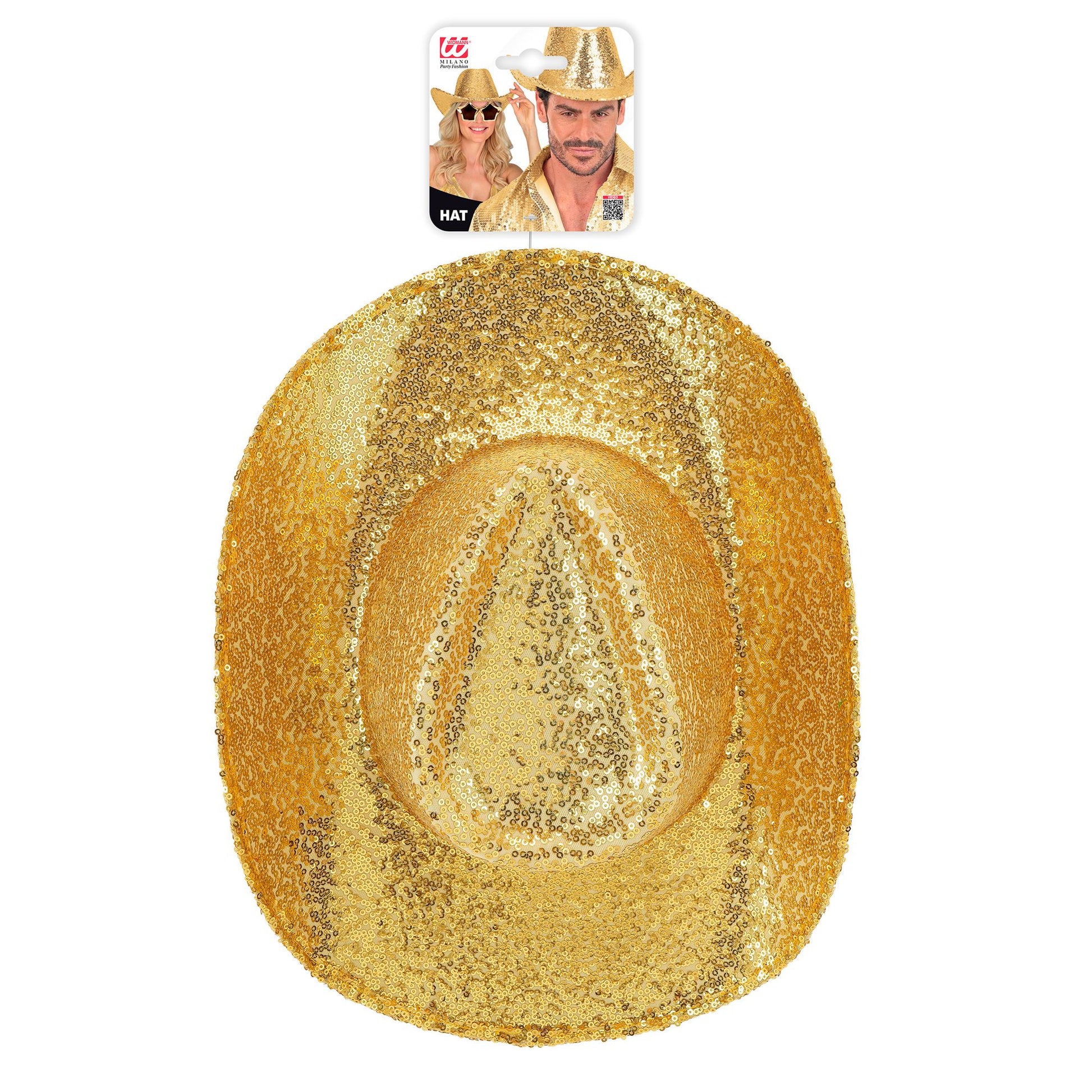 "GOLDENER PAILLETTEN COWBOY HUT" – Detailansicht