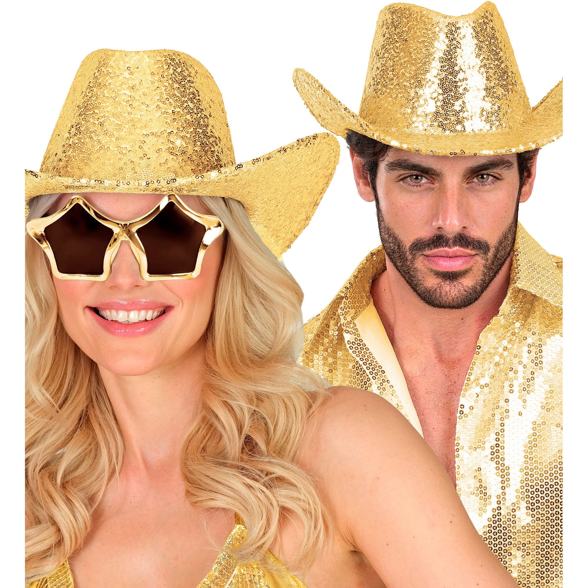 "GOLDENER PAILLETTEN COWBOY HUT" – Ansicht 3