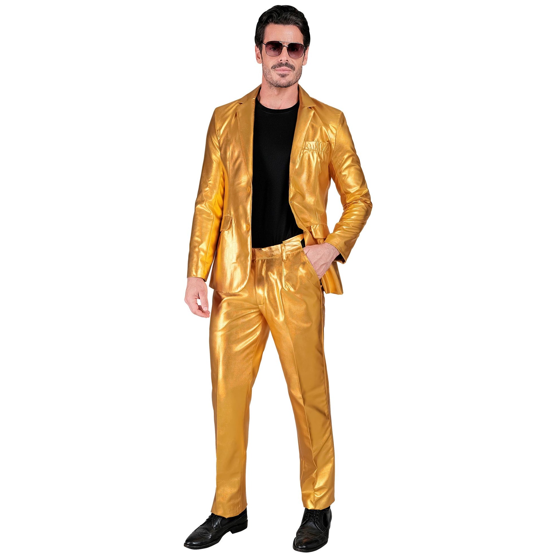 "GOLDENER PARTY FASHION ANZUG" (Jackett, Hose) – Vorderansicht