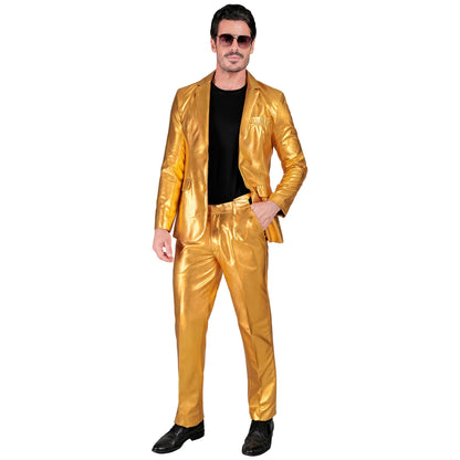 "GOLDENER PARTY FASHION ANZUG" (Jackett, Hose) – Vorderansicht