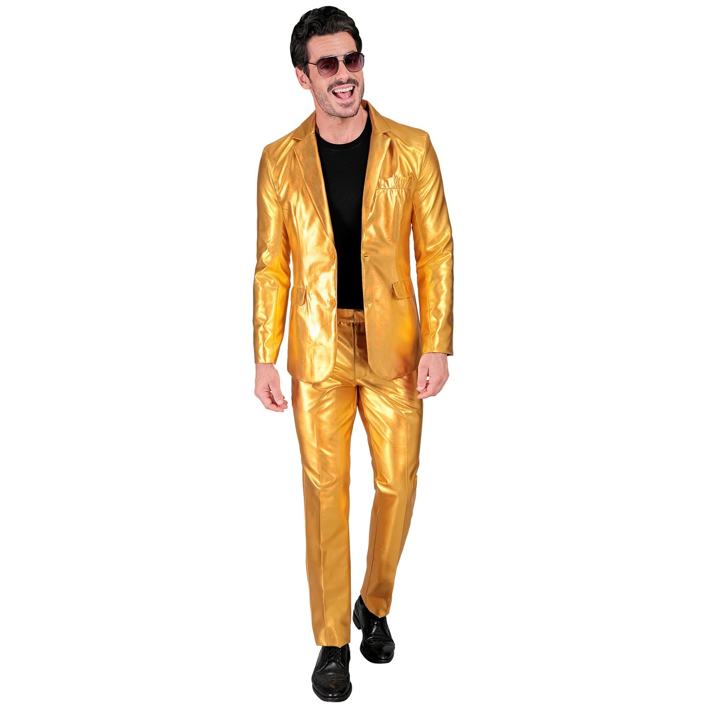 "GOLDENER PARTY FASHION ANZUG" (Jackett, Hose) – Detailansicht