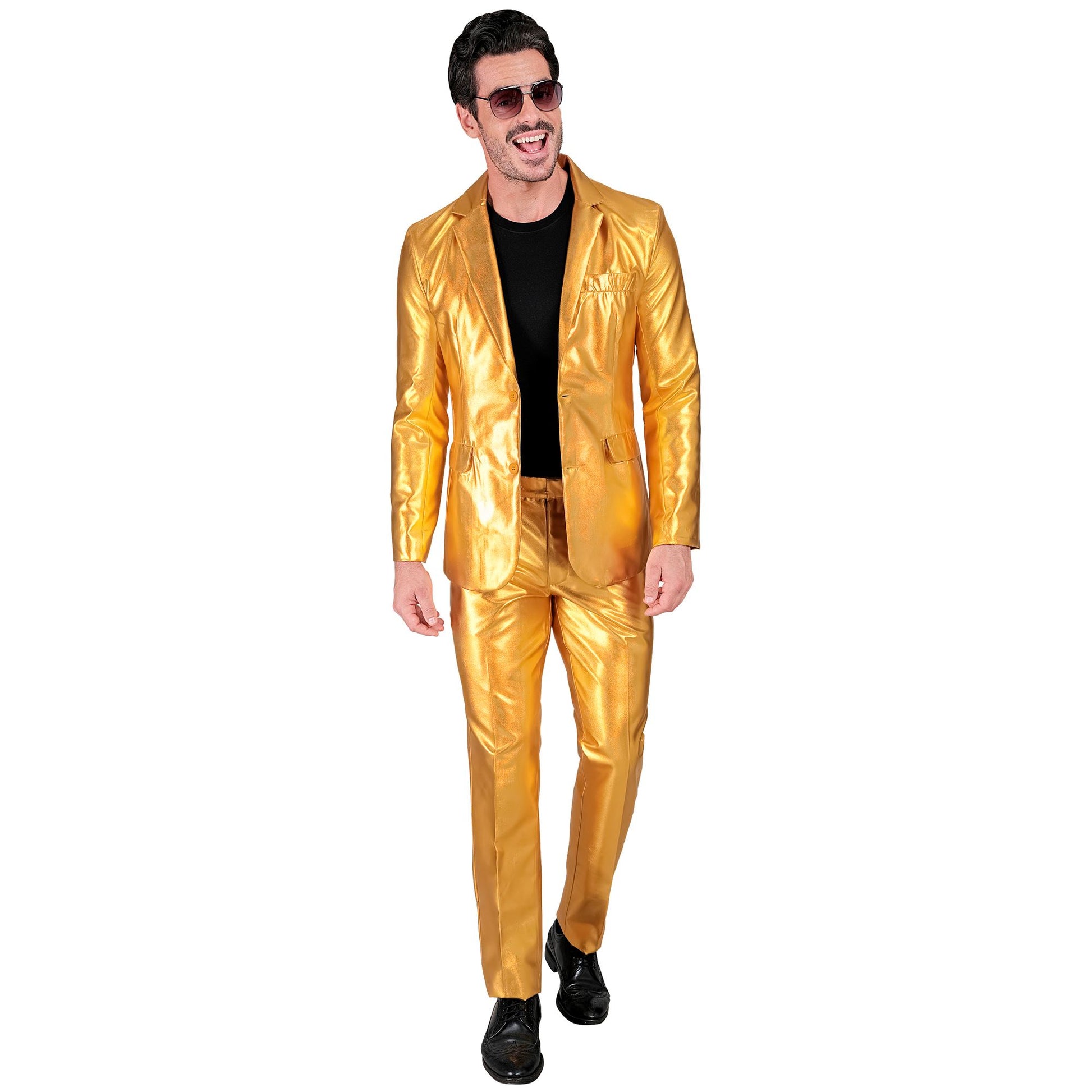 "GOLDENER PARTY FASHION ANZUG" (Jackett, Hose) – Detailansicht