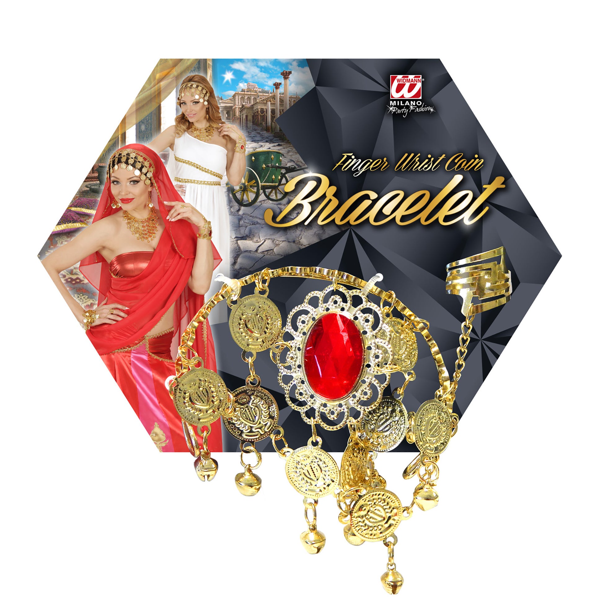 "GOLDENER RING & ARMBAND MIT MÜNZEN UND EDELSTEIN" – Ansicht 3