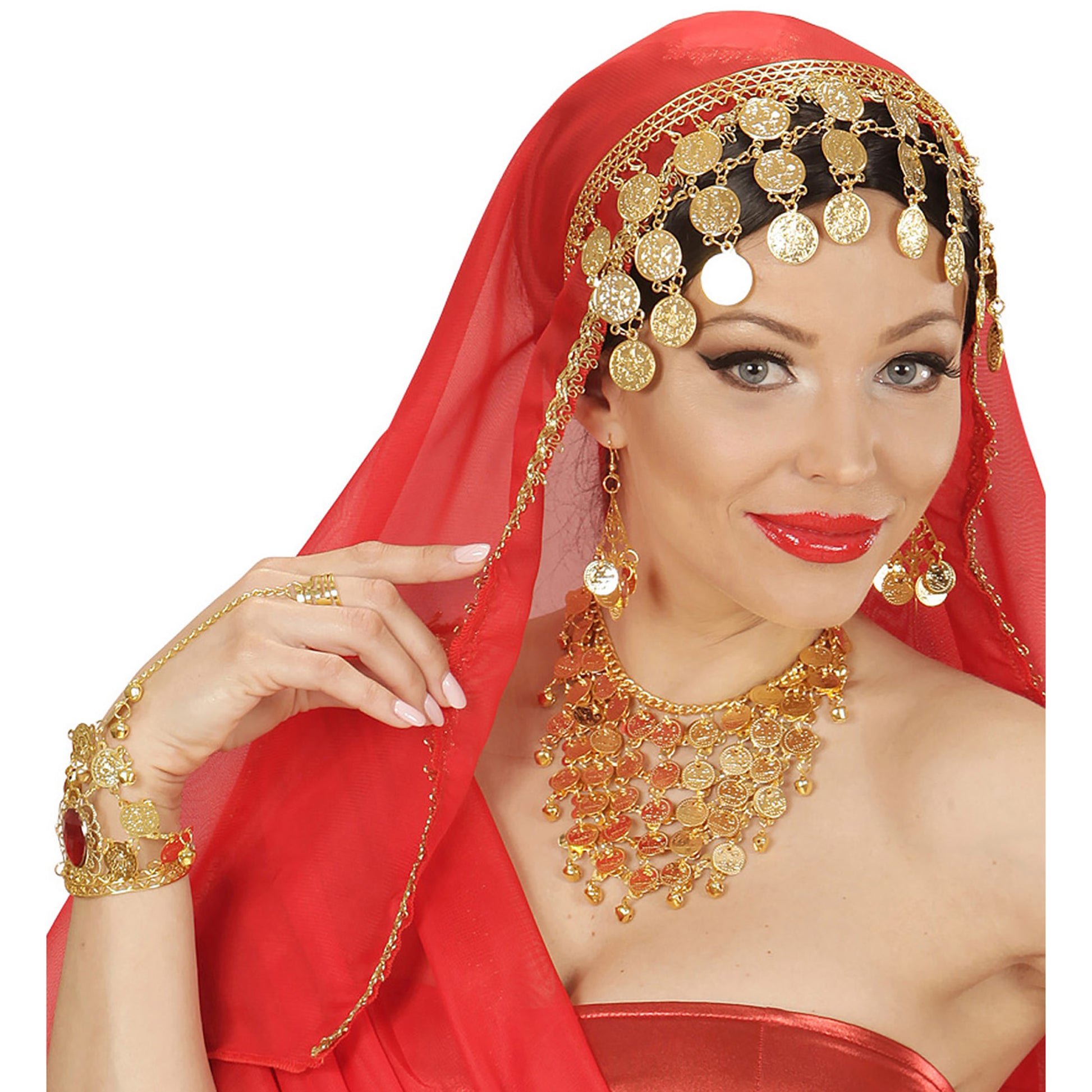 "GOLDENER RING & ARMBAND MIT MÜNZEN UND EDELSTEIN" – Ansicht 4