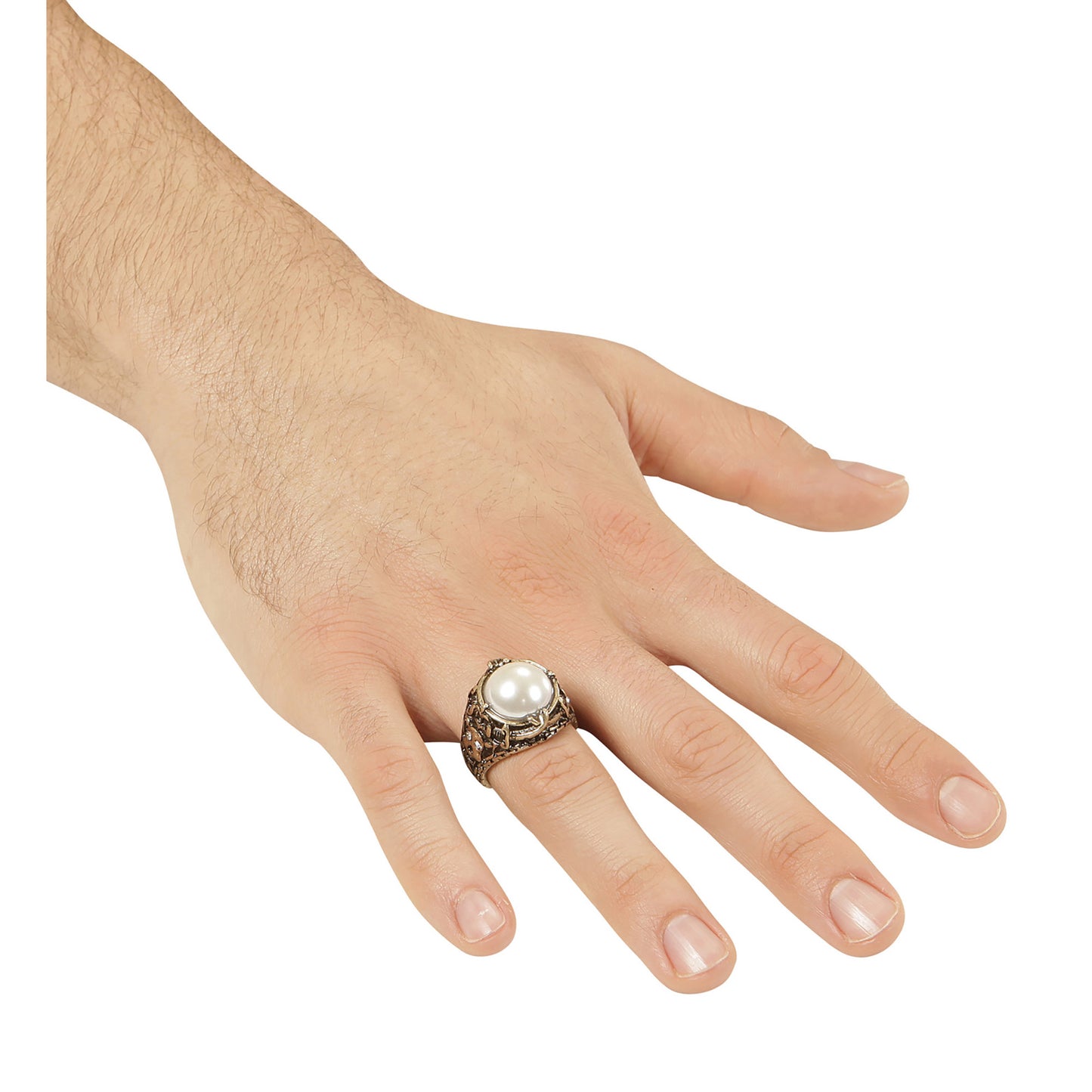 "GOLDENER RING MIT PERLE" – Detailansicht