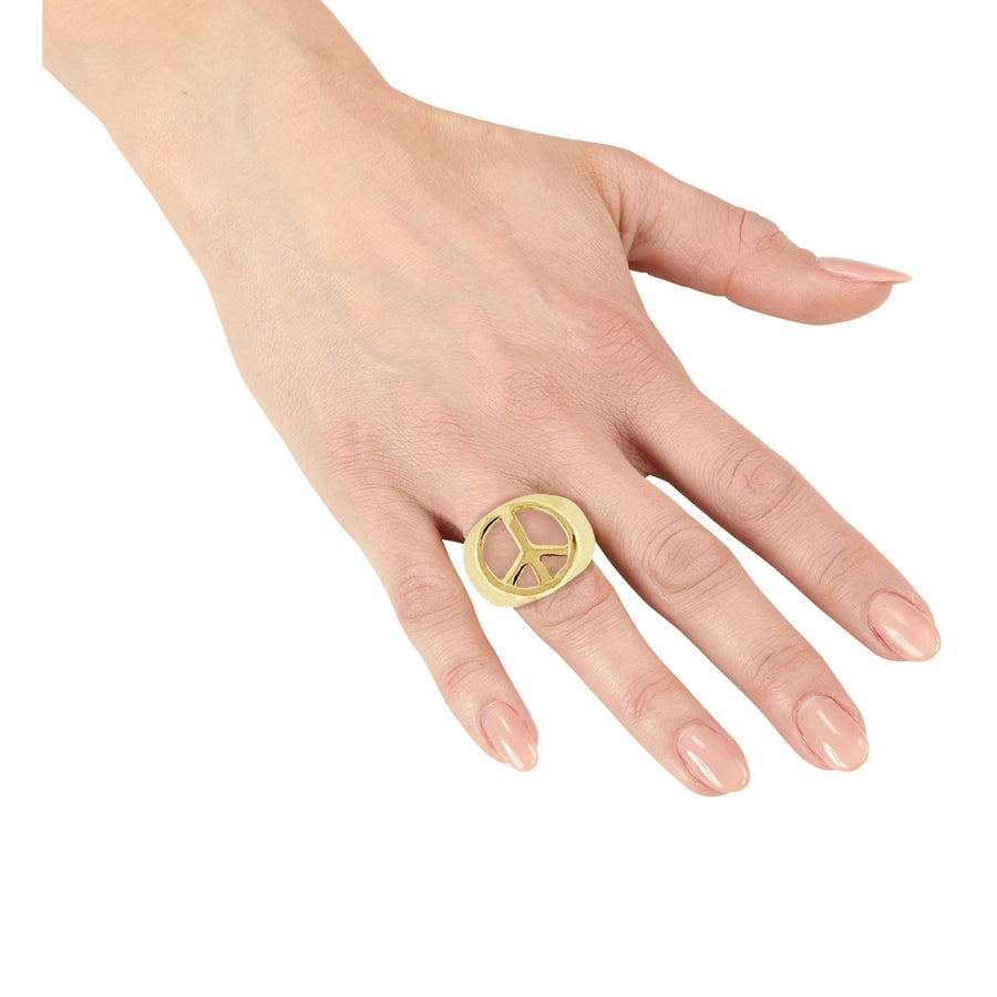 "GOLDENER RING PEACE & LOVE" – Detailansicht