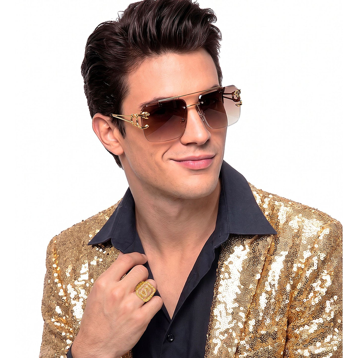 "GOLDENER STRASS $ RING" – Ansicht 4