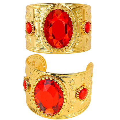 "GOLDENES ARMBAND MIT ROTEM EDELSTEIN" – Vorderansicht