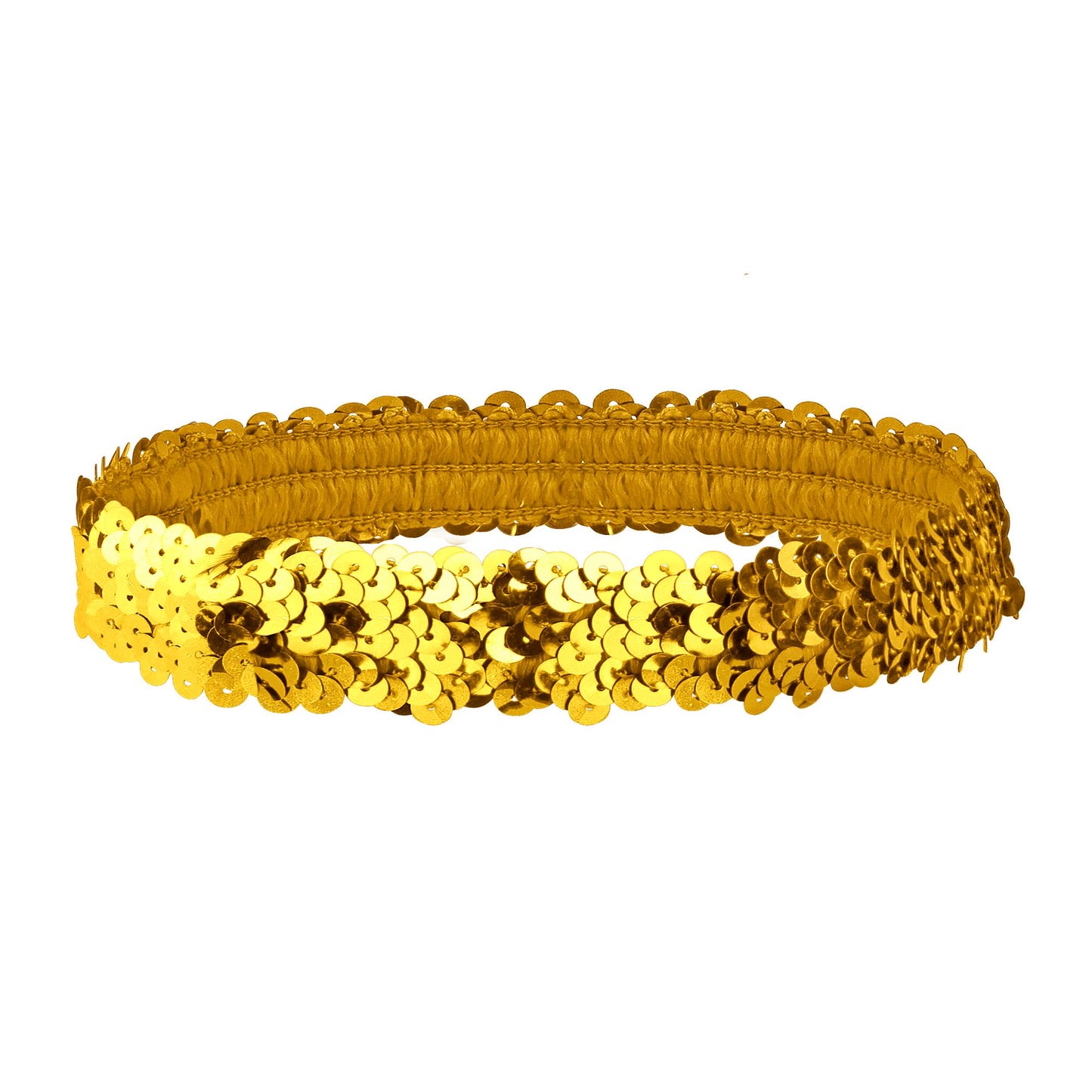 "GOLDENES PAILLETTEN STIRNBAND" – Vorderansicht