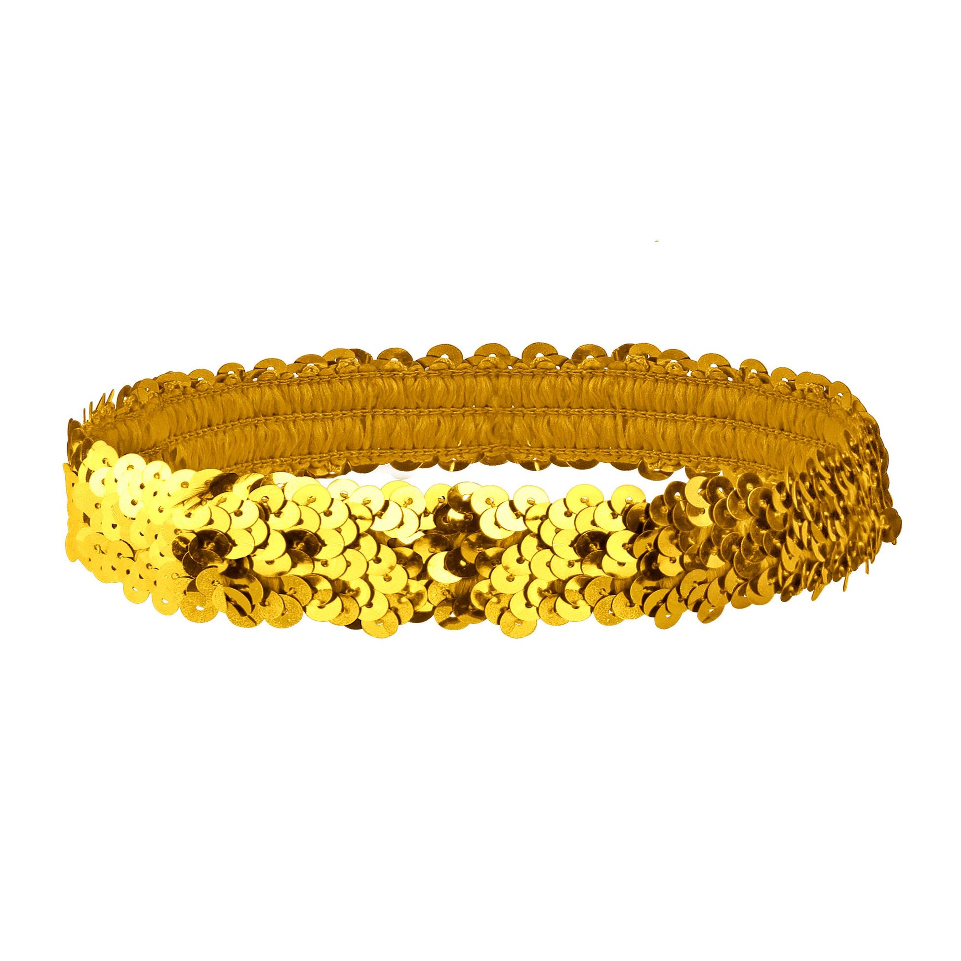"GOLDENES PAILLETTEN STIRNBAND" – Vorderansicht