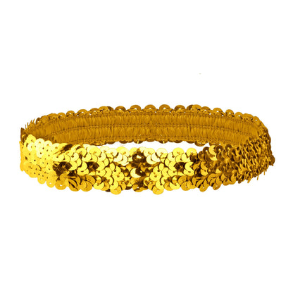 "GOLDENES PAILLETTEN STIRNBAND" – Vorderansicht