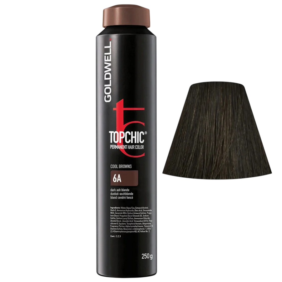 Goldwell Goldwell, TopChic, Permanente Haarfarbe, 6A Dark Ash Blonde, 250 ml Regular