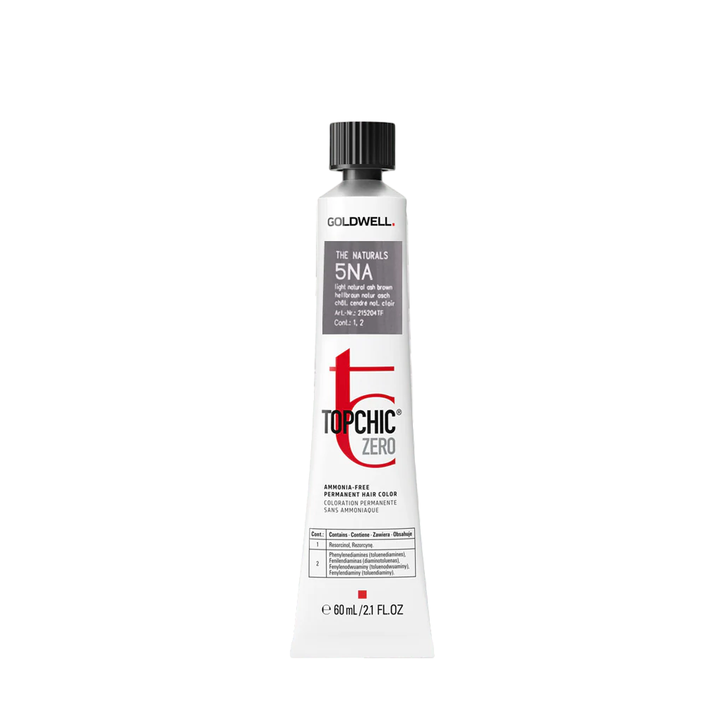 Goldwell, TopChic Zero, Permanente Haarfarbe, 5NA Light Natural Ash Brown, 60 ml